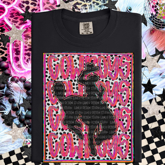 COWBOYS  PREPPY MASCOT PORTRAIT TEE | TEAM SPIRIT| GAME DAY