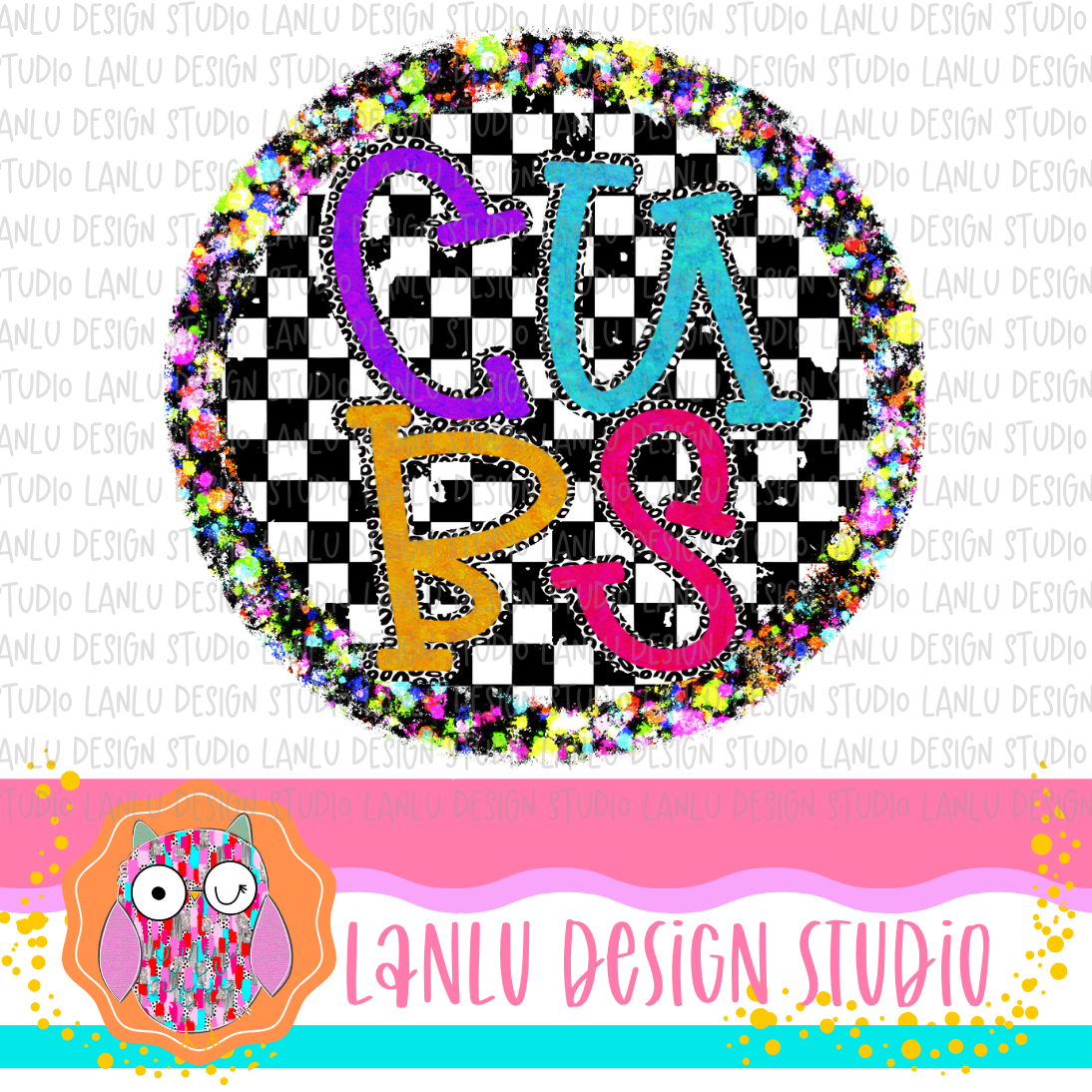 Preppy Brights Checkered Mascot PNG |Cubs I