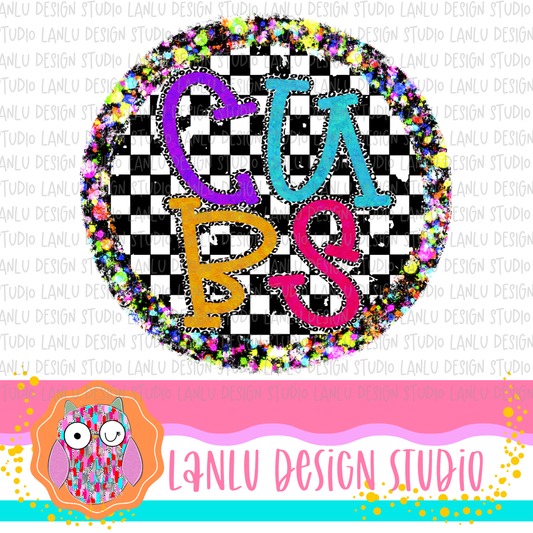 Preppy Brights Checkered Mascot PNG |Cubs I