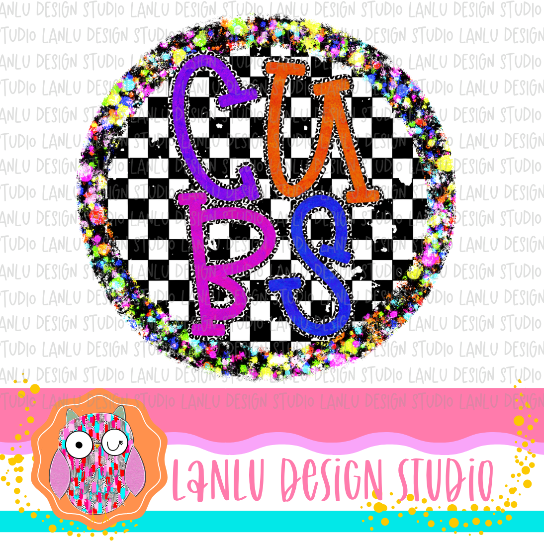 Preppy Brights Checkered Mascot PNG | Cubs II