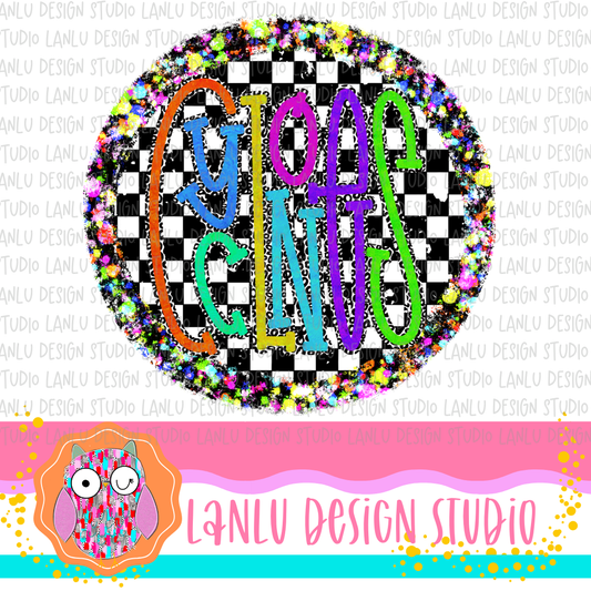 Preppy Brights Checkered Mascot PNG | Cyclones