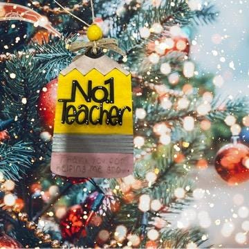 No1 Teacher Gift Card Holder Layered Christmas Ornament| Christmas Ornaments | Handmade Christmas Gifts | Custom