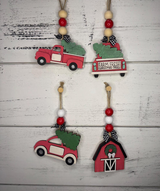 Hand painted Truck Christmas Ornaments| Family Gift | Christmas Ornaments | Handmade Christmas Gifts | Custom