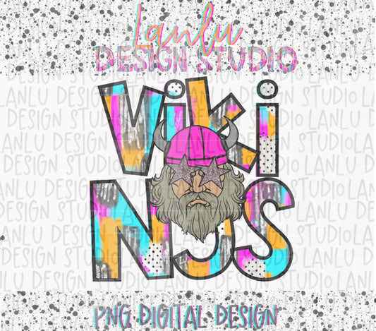 Preppy Paint Stroke Star Eyes Mascot PNG |Vikings I