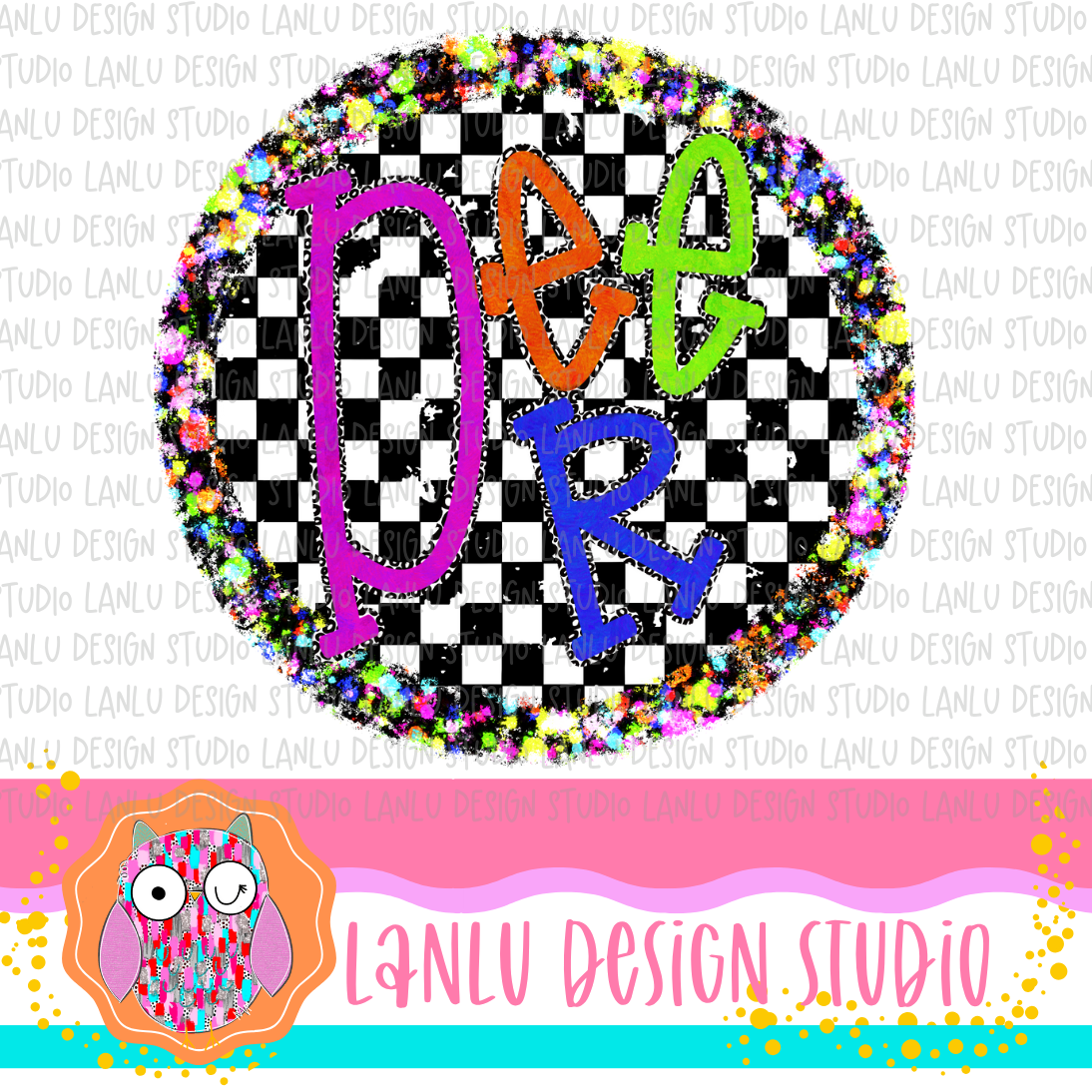 Preppy Brights Checkered Mascot PNG |Deer I