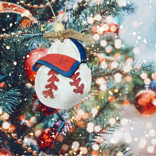 Baseball Layered Christmas Ornament| Christmas Ornaments | Handmade Christmas Gifts | Custom