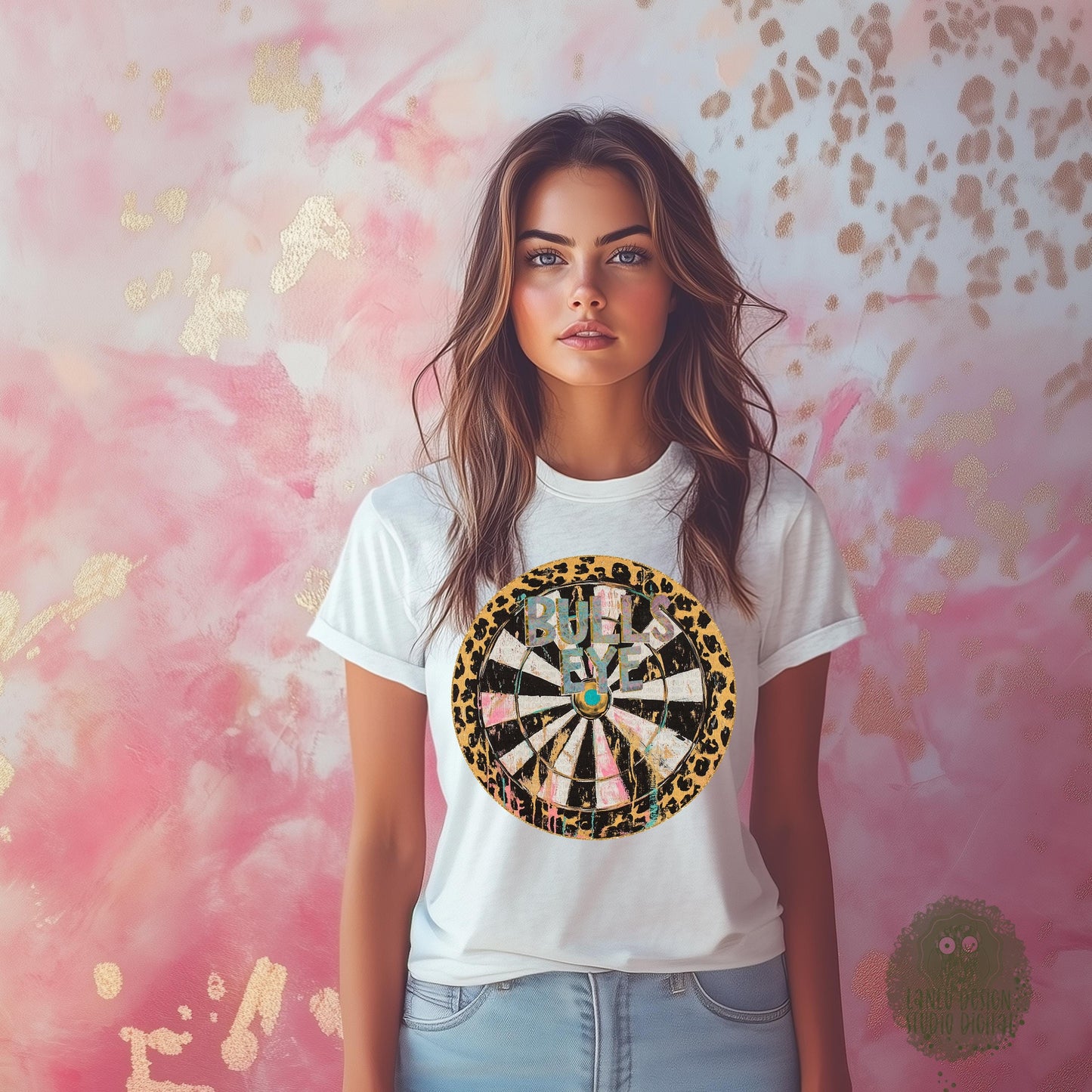 Bullseye Dart Board PNG Digital Art File | Leopard Print Design | Unique Home Decor| 300 DPI Sublimation& DTF Printable Digital Download|