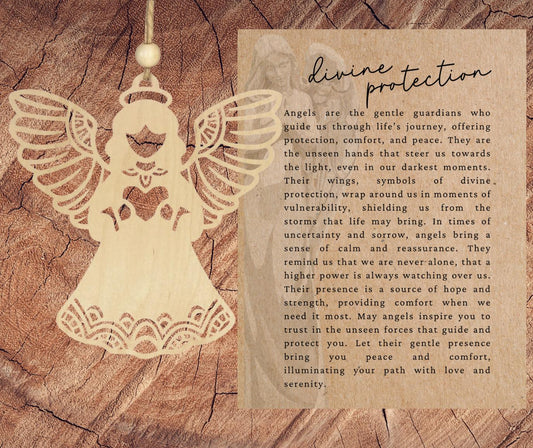 Story Card Angel Ornament| Inspirational Keepsake| Spiritual Gift| Guardian Angel| Unique Holiday Decoration| Car Charm|