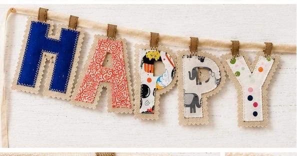 Fabric Happy Birthday Banner | Reusable Birthday Garland | Neutral Birthday Decor | Personalized Birthday Banner | First Birthday Party Deco