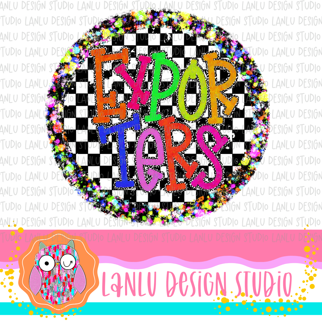 Preppy Brights Checkered Mascot PNG |Exporters I