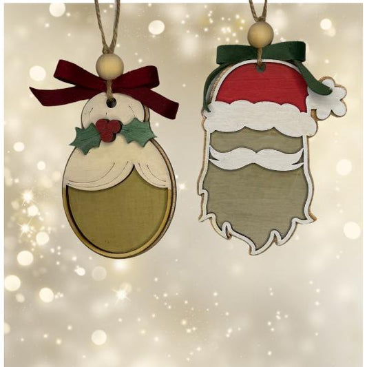 Hand painted Mr & Mrs Santa Clause Name Christmas Ornament | Family Gift | Christmas Ornaments | Handmade Christmas Gifts | Custom