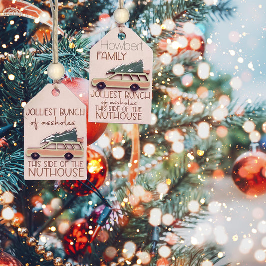 Hand painted Layered Christmas Griswald Ornament| Christmas Ornaments | Handmade Christmas Gifts | Custom