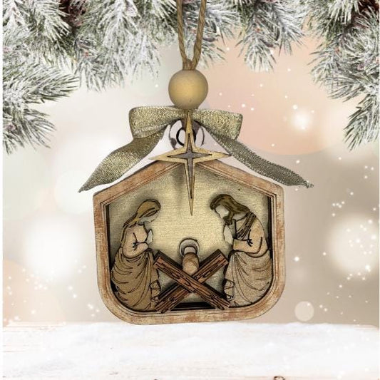 Hand painted Nativity Christmas Ornament | Family Gift | Christmas Ornaments | Handmade Christmas Gifts | Custom