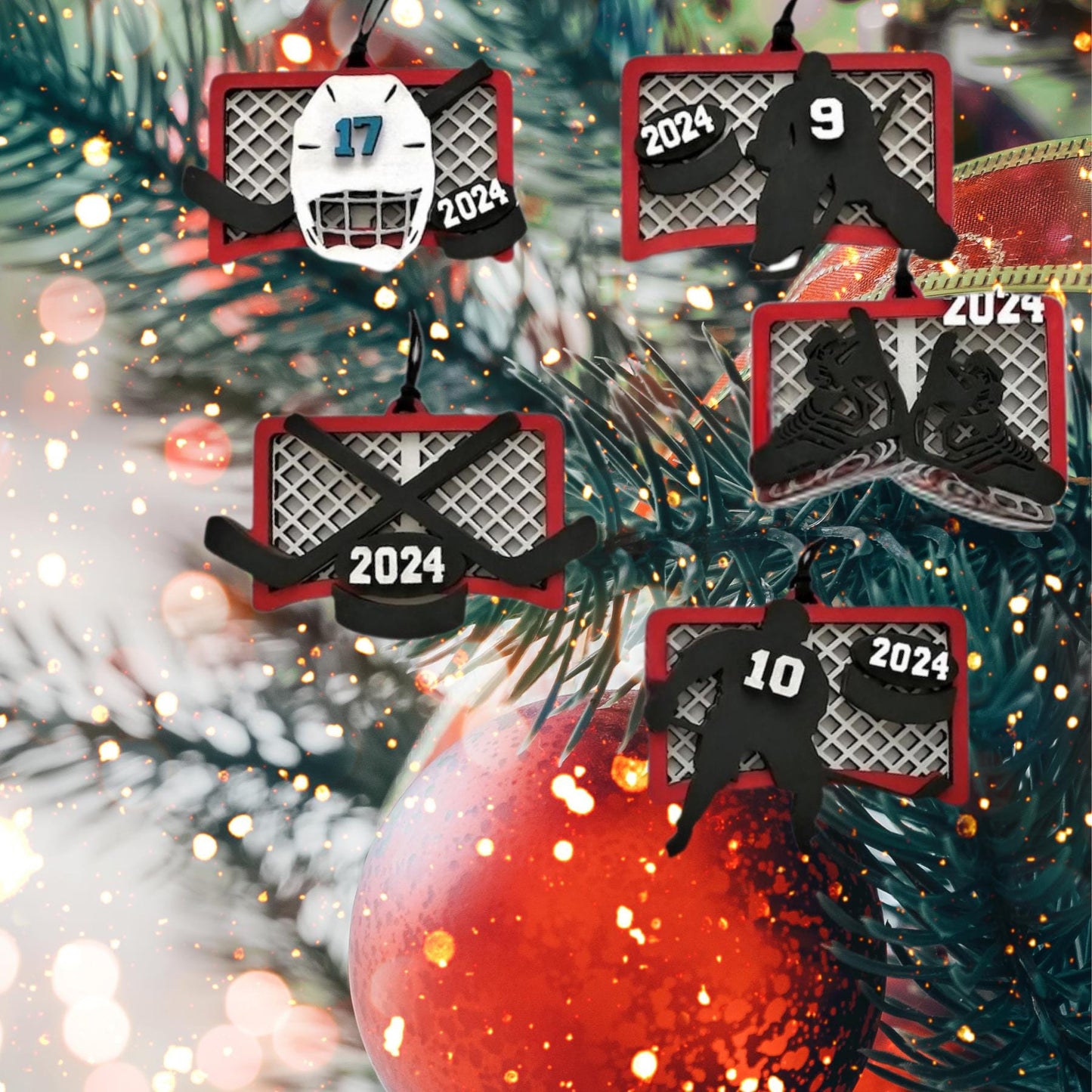 Hockey Christmas Ornament| Christmas Ornaments | Handmade Christmas Gifts | Custom