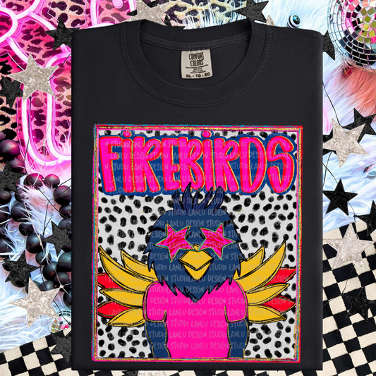 FIREBIRDS PREPPY MASCOT  PORTRAIT TEE | TEAM SPIRIT| GAME DAY