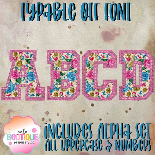 Quilted Floral OTF Typable Alpha