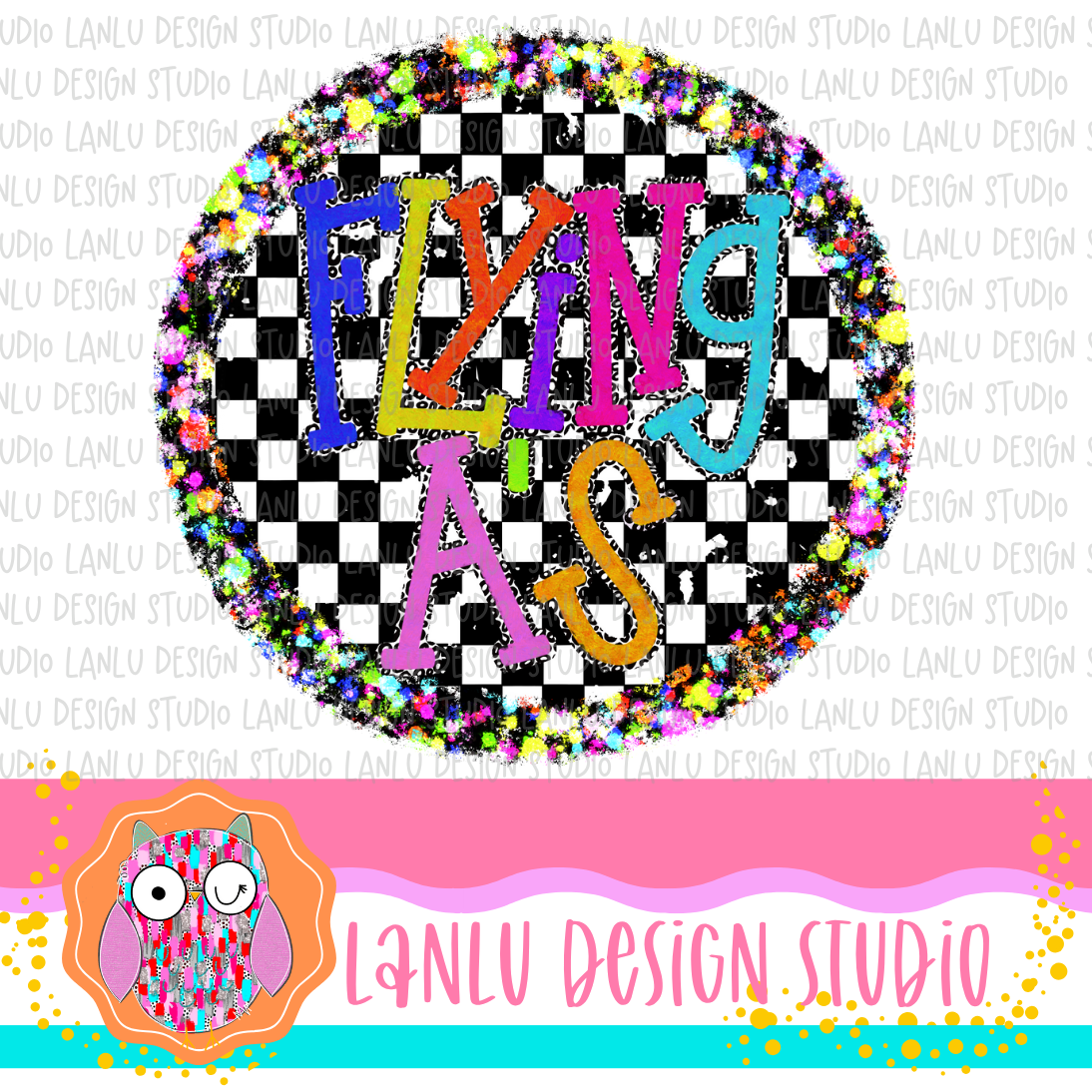 Preppy Brights Checkered Mascot PNG | Flying A'sI