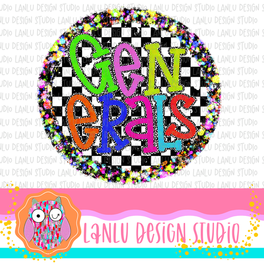 Preppy Brights Checkered Mascot PNG |Generals I