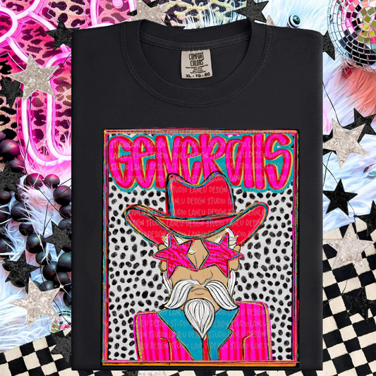 GENERALS  PREPPY MASCOT PORTRAIT TEE | TEAM SPIRIT| GAME DAY