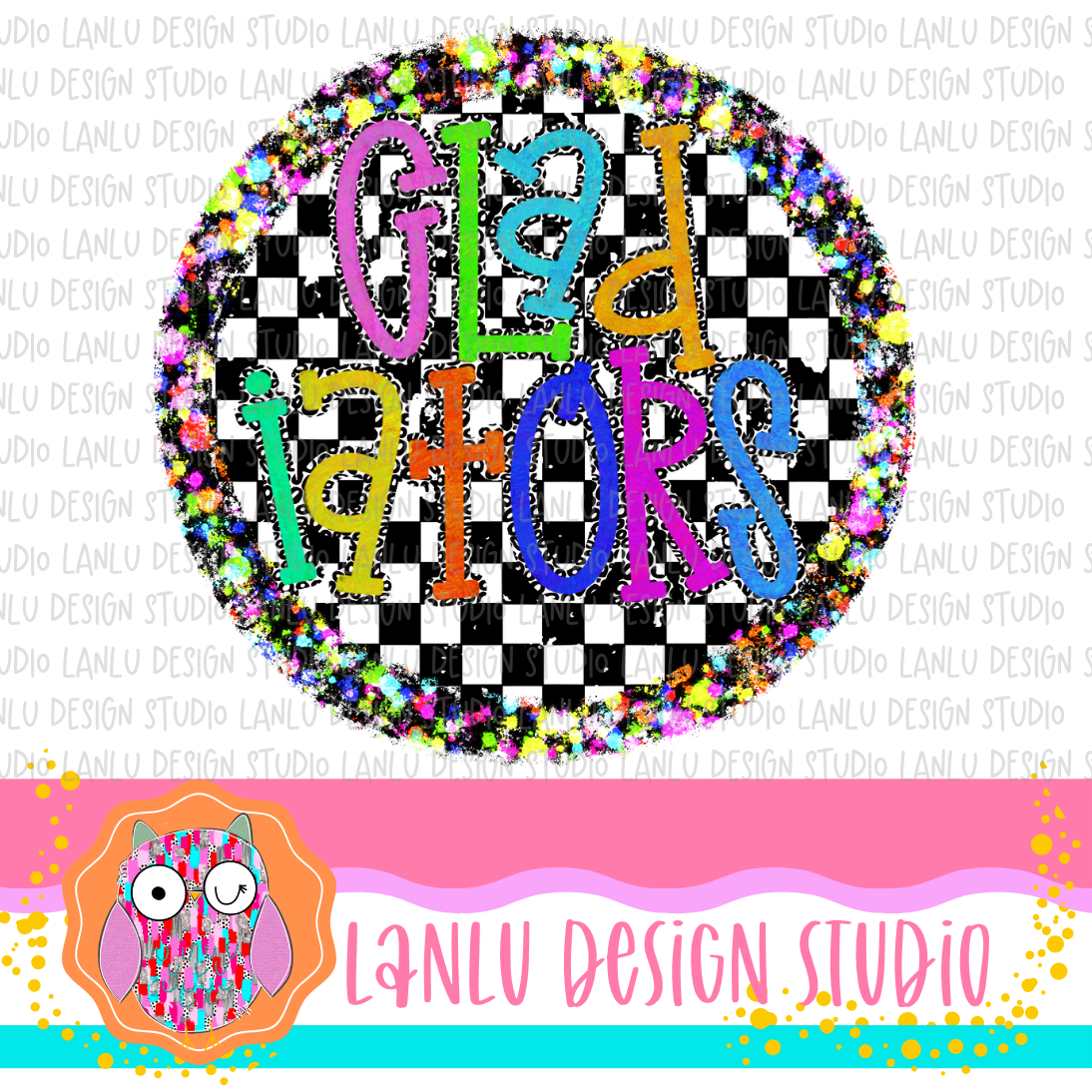 Preppy Brights Checkered Mascot PNG | Gladiators