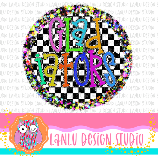 Preppy Brights Checkered Mascot PNG | Gladiators