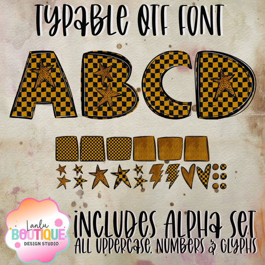 Gold  Checkered Spirit OTF Typable Alpha