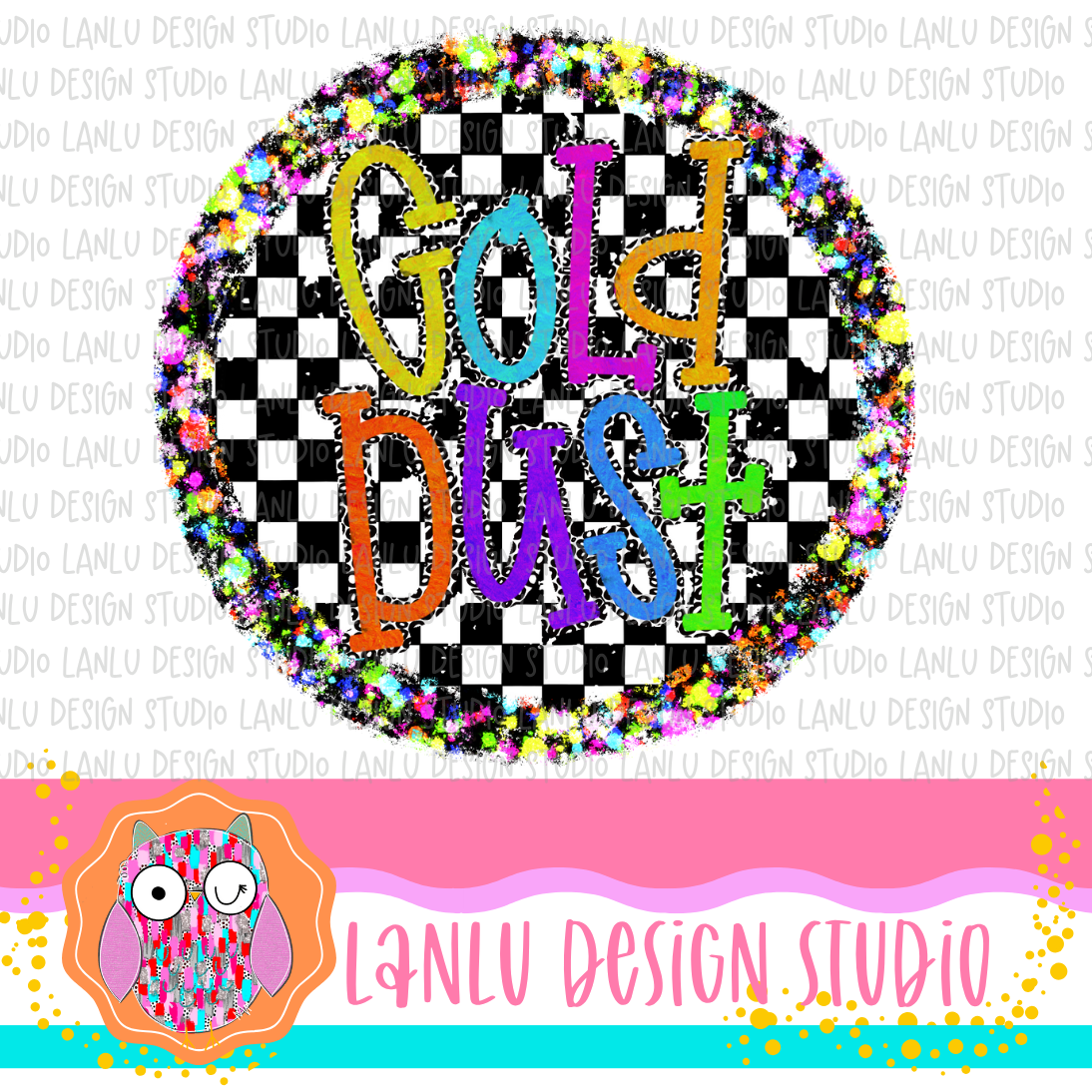Preppy Brights Checkered Mascot PNG | Gold Dust
