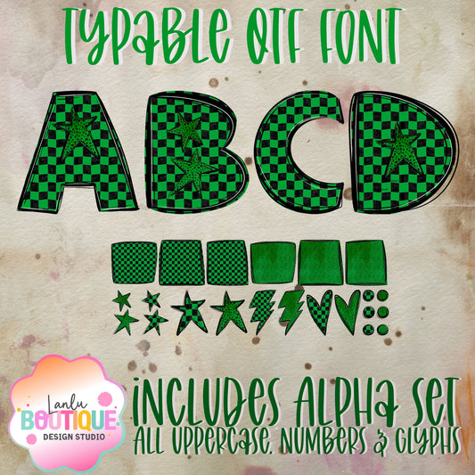 Green Checkered Spirit OTF Typable Alpha