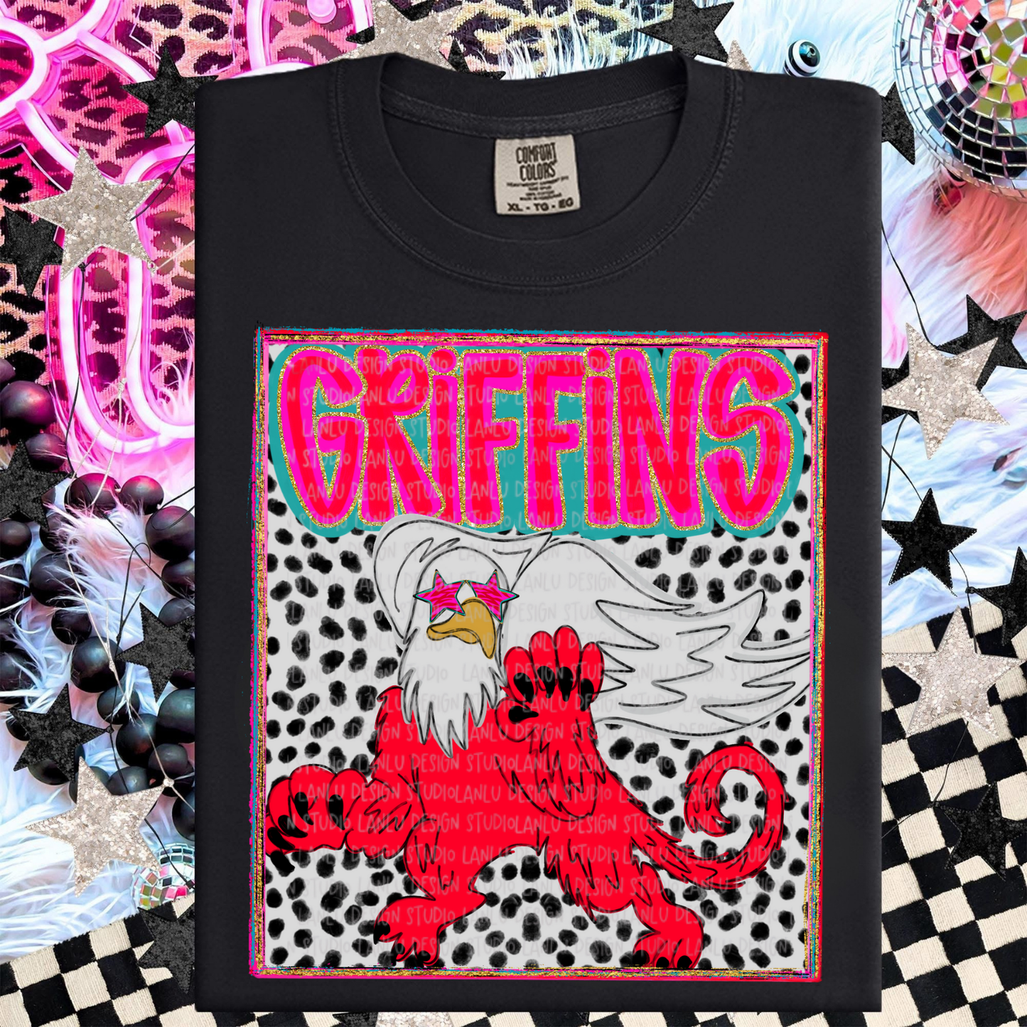 GRIFFINS  PREPPY MASCOT PORTRAIT TEE | TEAM SPIRIT| GAME DAY