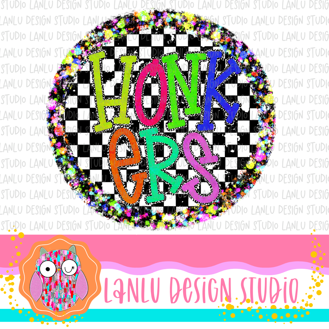 Preppy Brights Checkered Mascot PNG |Honkers I