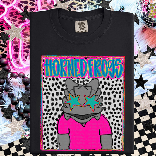 HORNED FROGS  PREPPY MASCOT PORTRAIT TEE | TEAM SPIRIT| GAME DAY