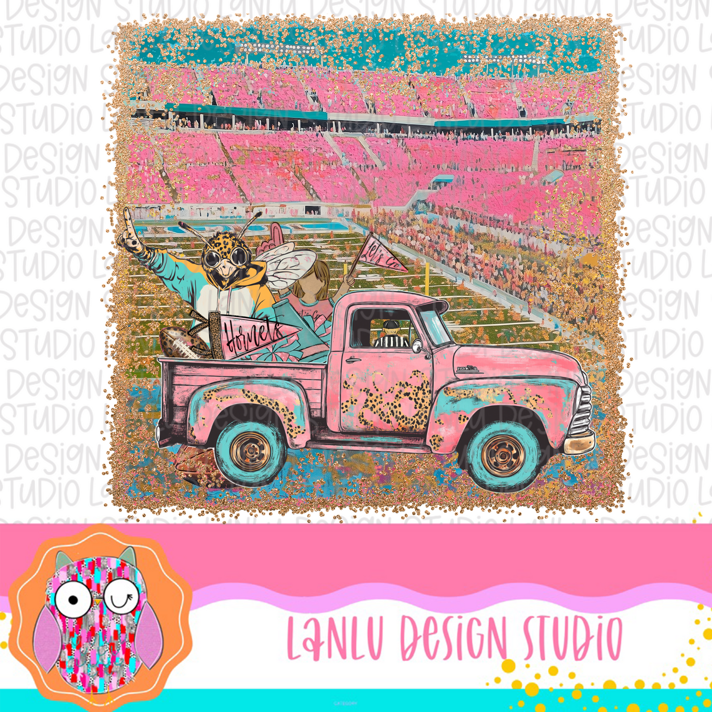 Preppy Tailgates & Touchdowns Stadium Mascot PNG