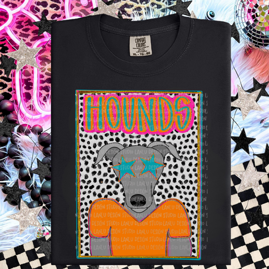 HOUNDS  PREPPY MASCOT PORTRAIT TEE | TEAM SPIRIT| GAME DAY