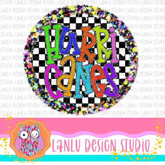 Preppy Brights Checkered Mascot PNG | Hurricanes II
