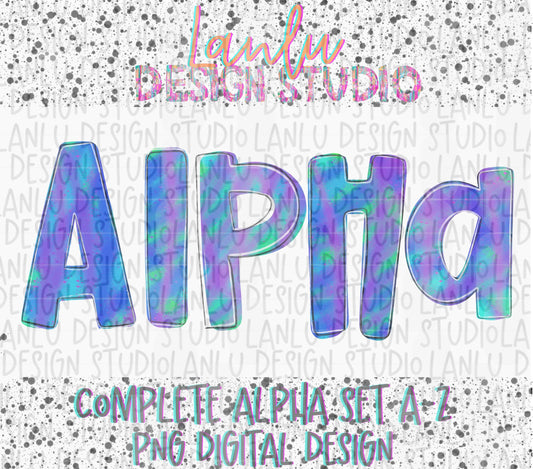 Cosmic Paint Stroke Alpha | Alphabet Clipart | Instant Download | Cute Alpha Pack Png |