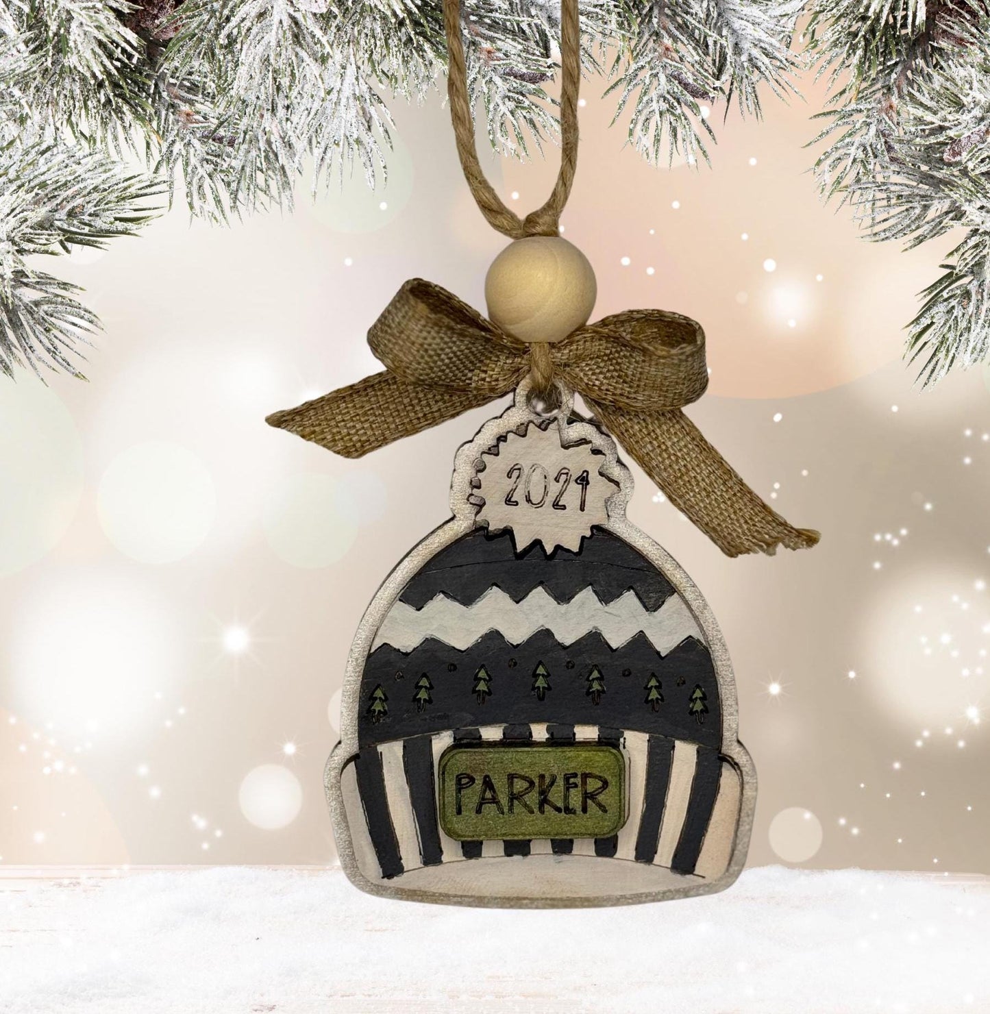 Beanie Christmas Stocking Tag Ornament | Family Gift | Christmas Ornaments | Handmade Christmas Gifts | Custom