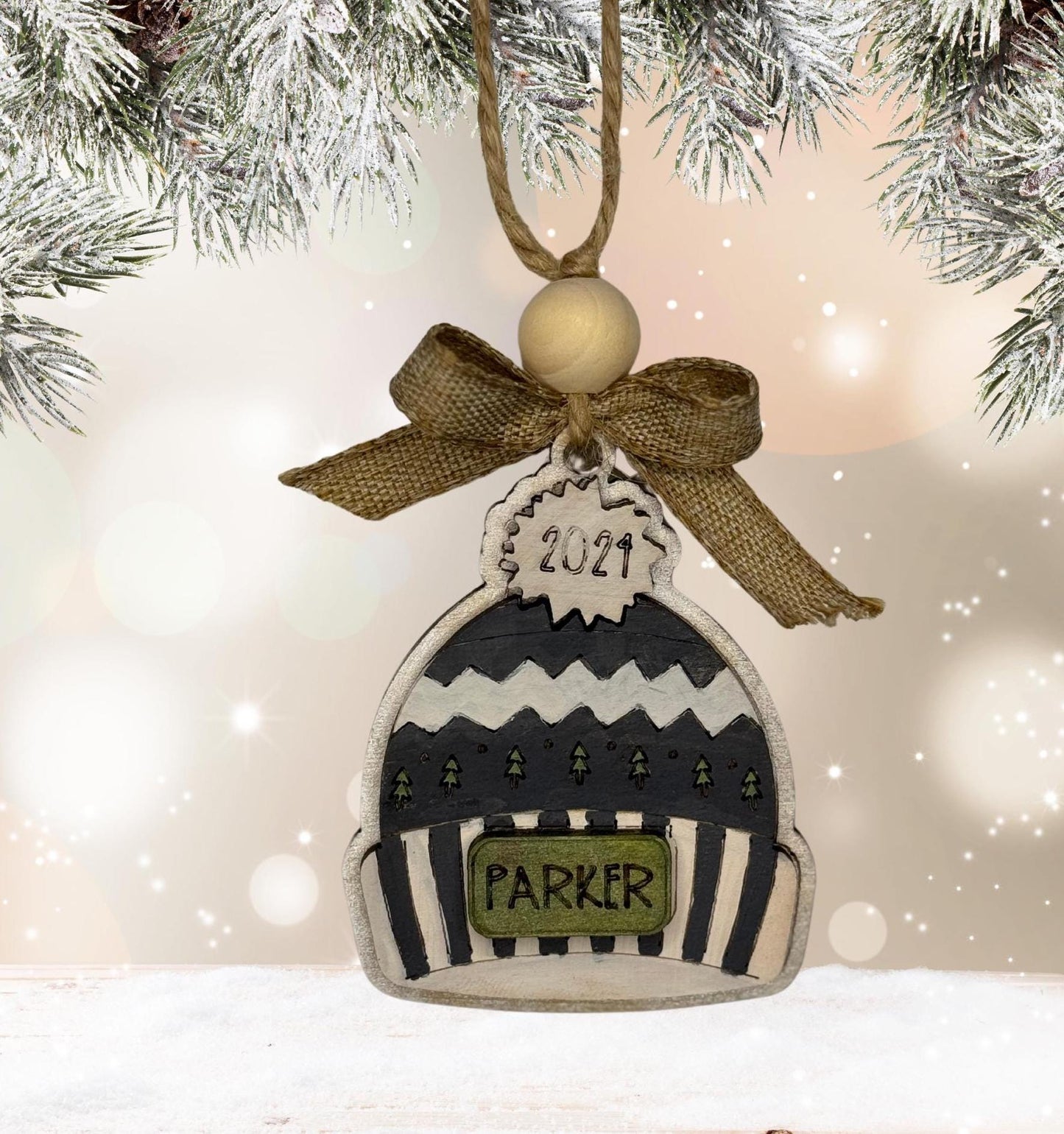 Beanie Christmas Stocking Tag Ornament | Family Gift | Christmas Ornaments | Handmade Christmas Gifts | Custom