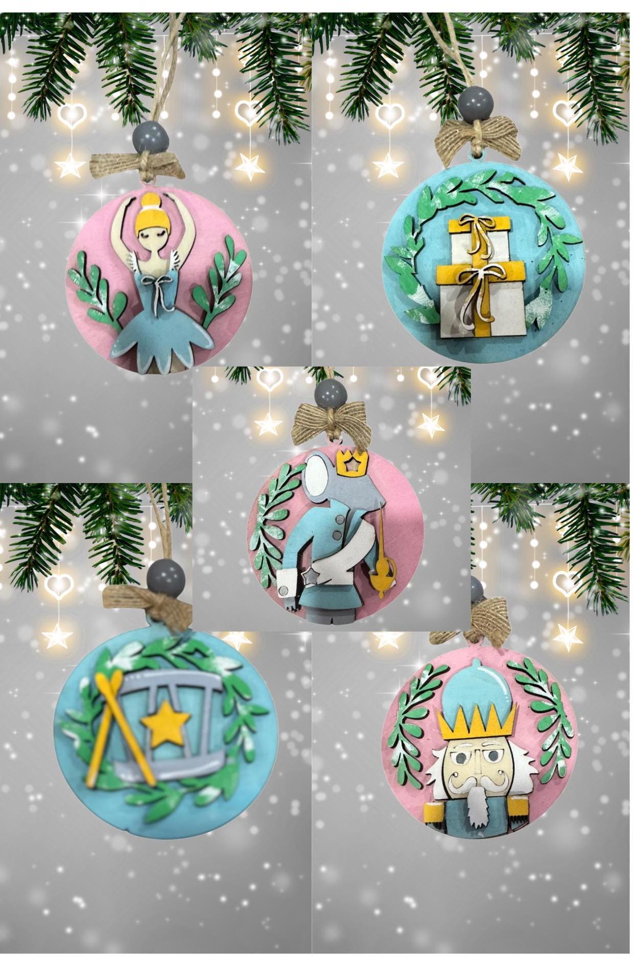 Nutcracker Layered Christmas Ornament| Christmas Ornaments | Handmade Christmas Gifts | Custom
