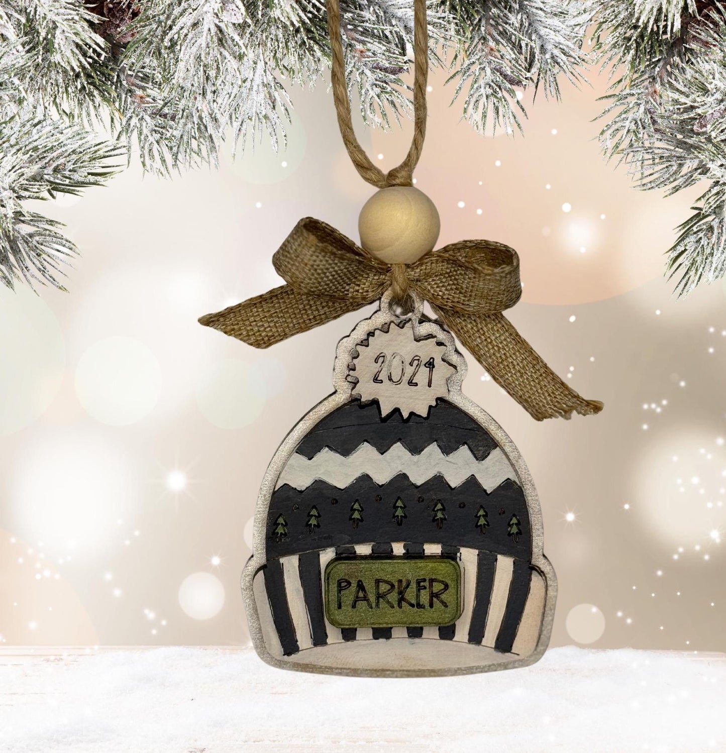 Beanie Christmas Stocking Tag Ornament | Family Gift | Christmas Ornaments | Handmade Christmas Gifts | Custom