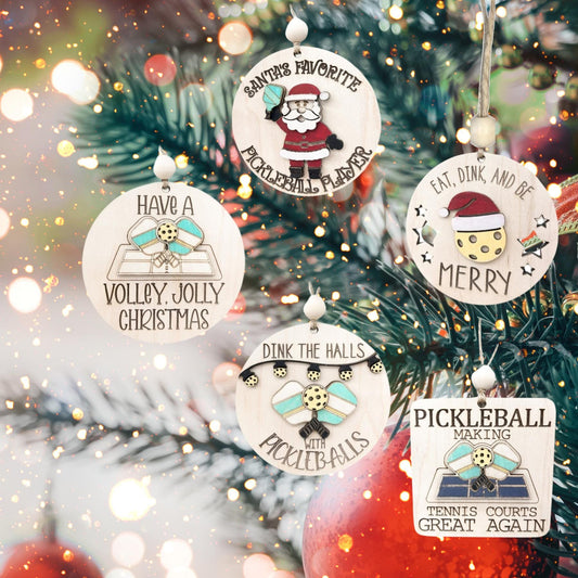 Pickleball Christmas Ornament| Christmas Ornaments | Handmade Christmas Gifts | Custom