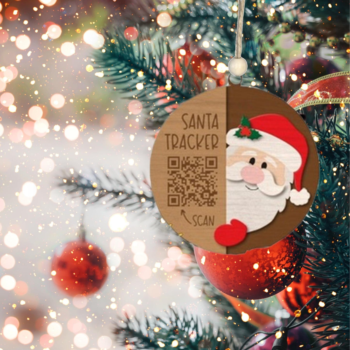 Santa Tracker Christmas Ornament| Christmas Ornaments | Handmade Christmas Gifts | Custom