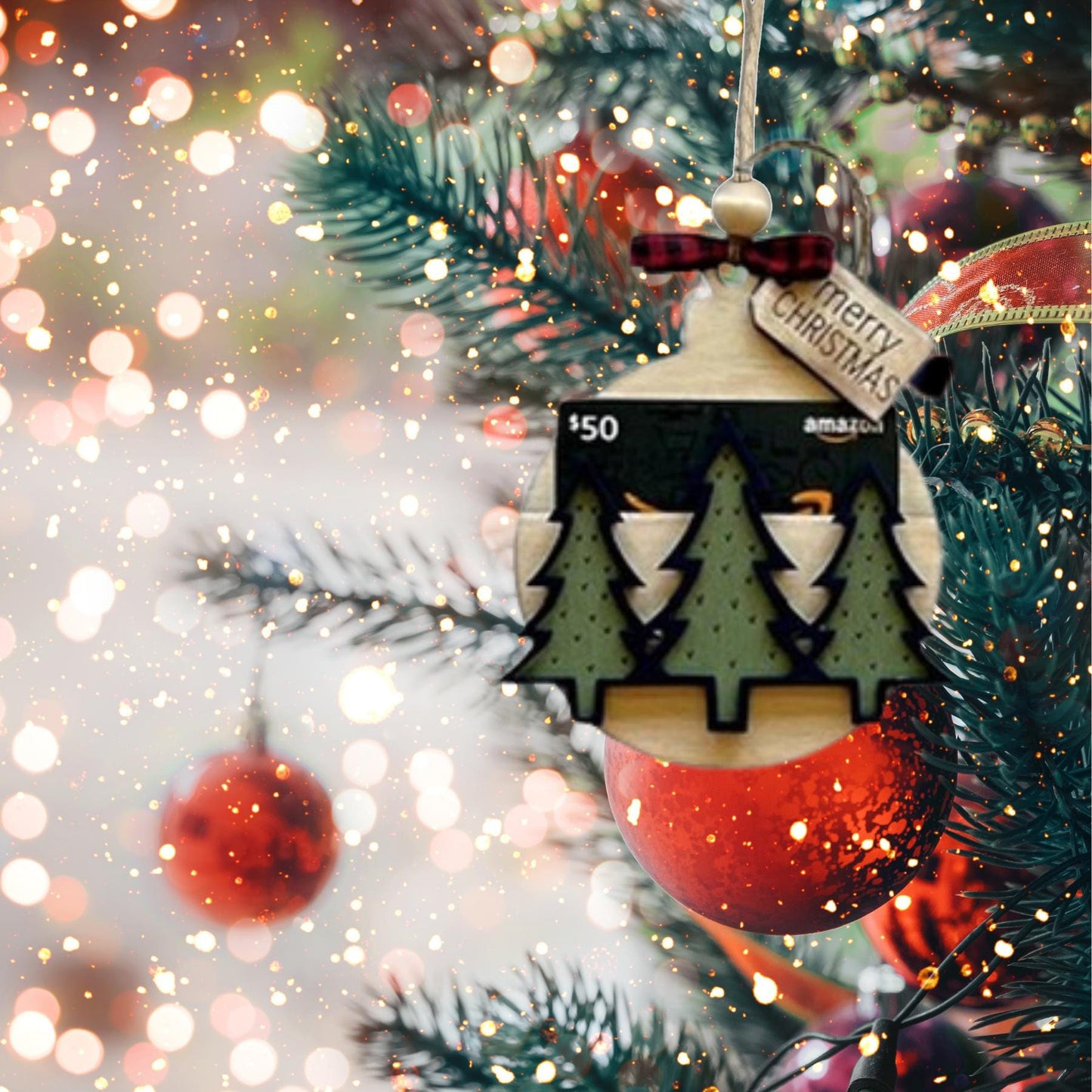 Christmas Tree Gift Card Christmas Ornament| Christmas Ornaments | Handmade Christmas Gifts | Custom