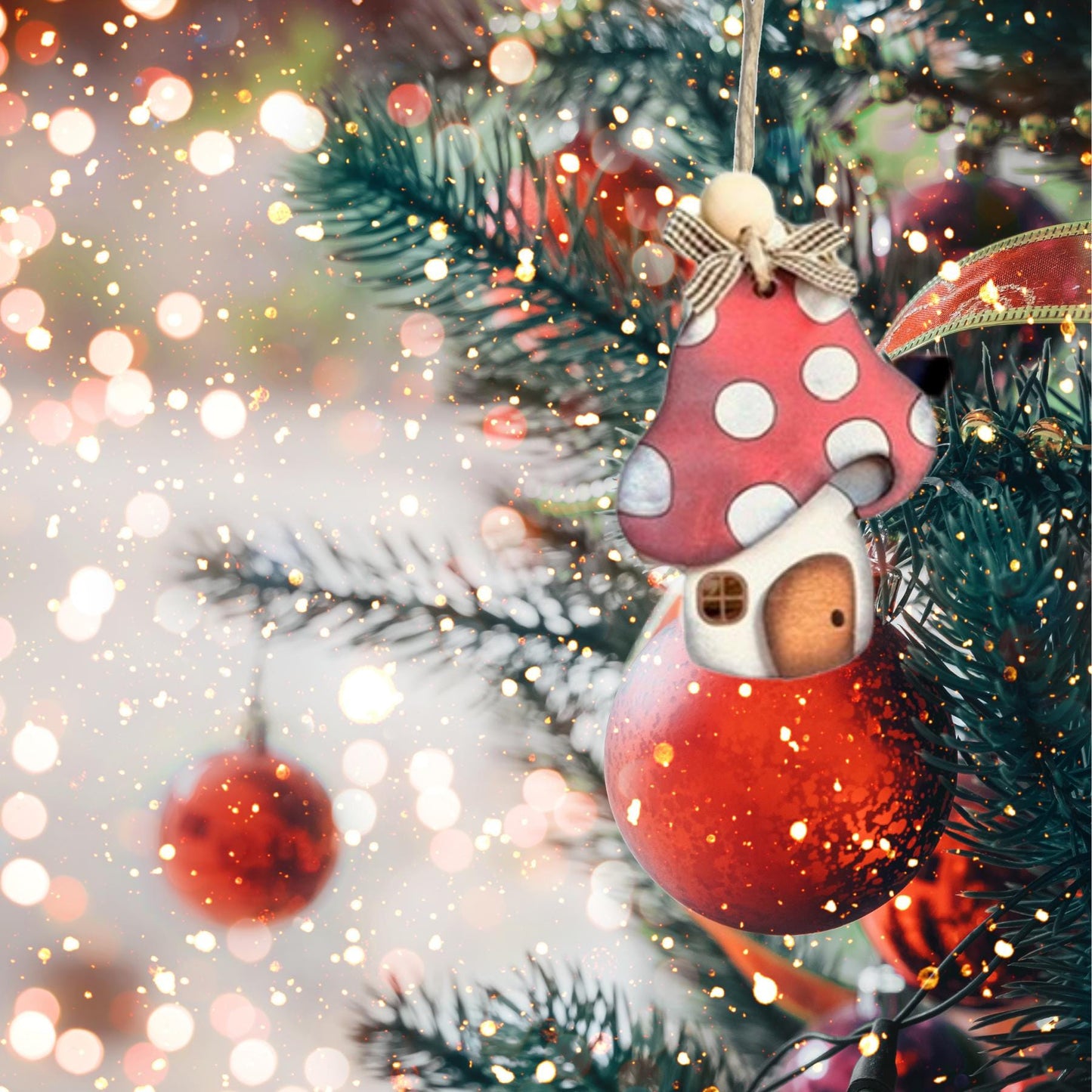 Mushroom Christmas Ornament| Christmas Ornaments | Handmade Christmas Gifts | Custom