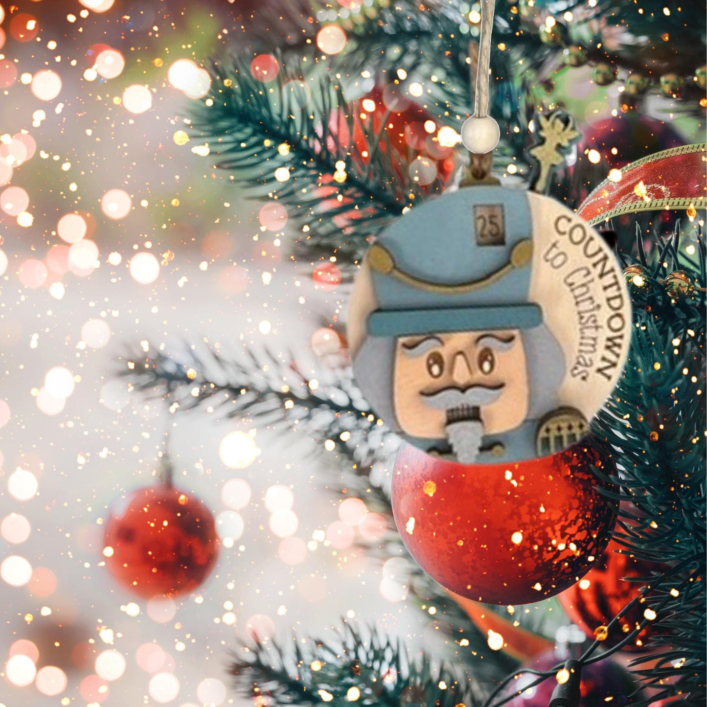 Hand painted Layered Nutcracker Christmas Countdown  Christmas Ornament| Christmas Ornaments | Handmade Christmas Gifts | Custom