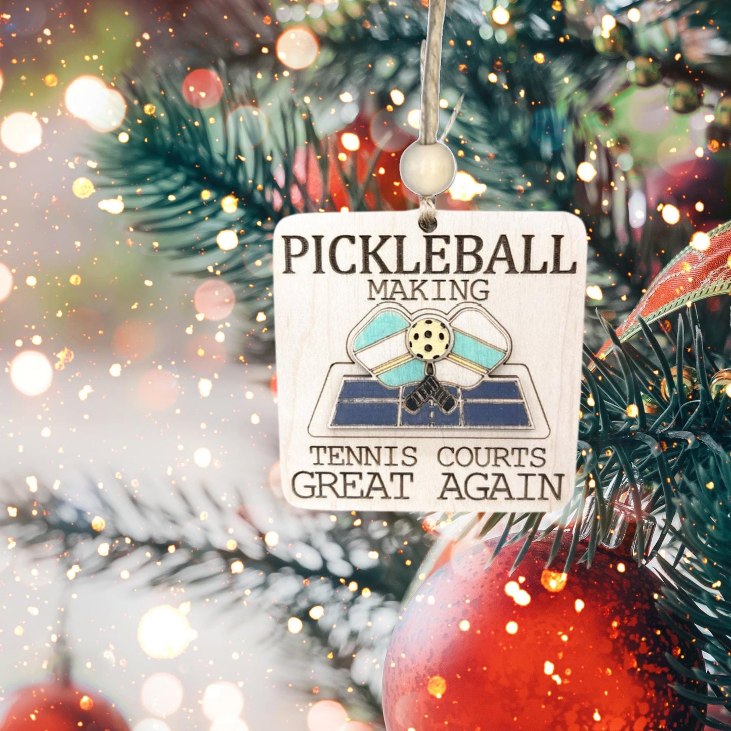 Pickleball Christmas Ornament| Christmas Ornaments | Handmade Christmas Gifts | Custom