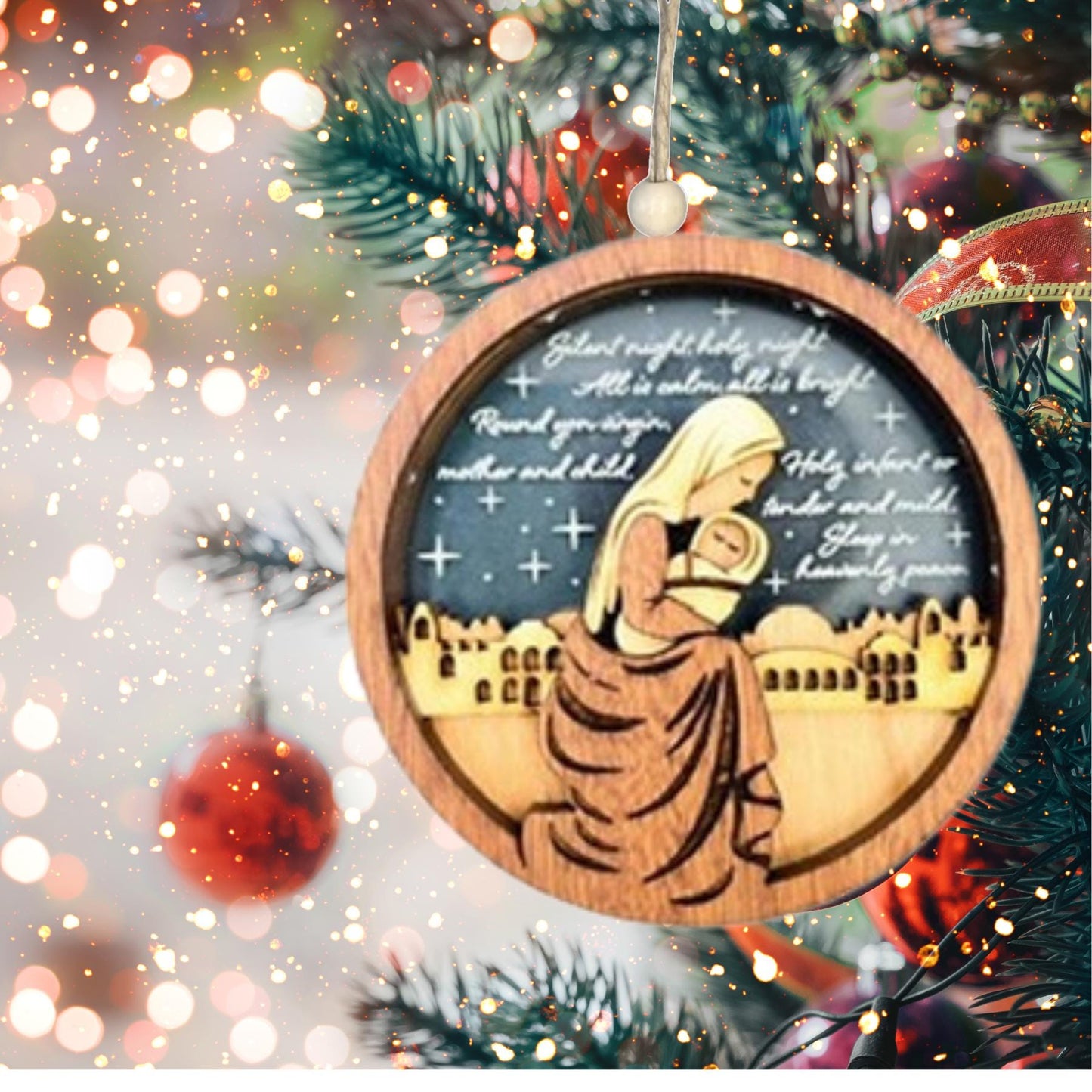 Silent Night Christmas Ornament| Christmas Ornaments | Handmade Christmas Gifts | Custom
