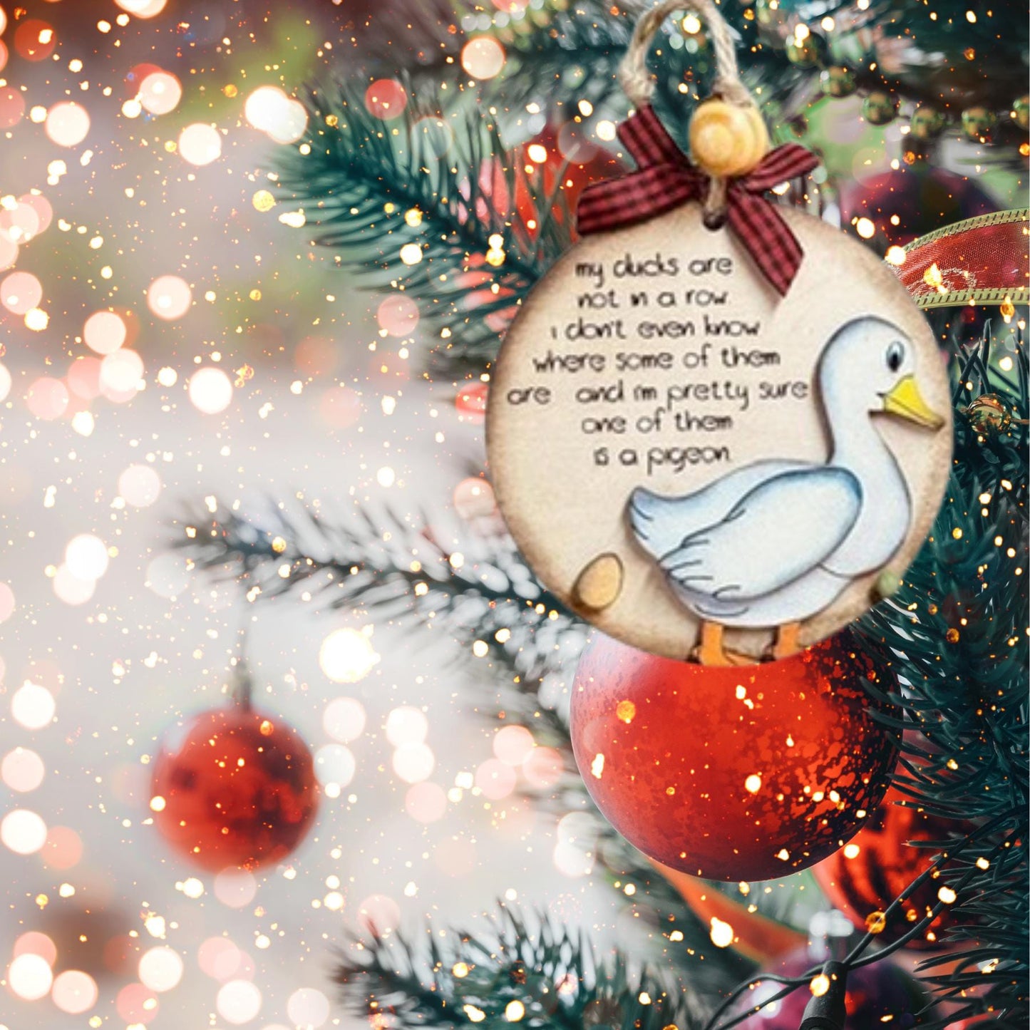 My Ducks Are Not in a Row Christmas Ornament| Christmas Ornaments | Handmade Christmas Gifts | Custom