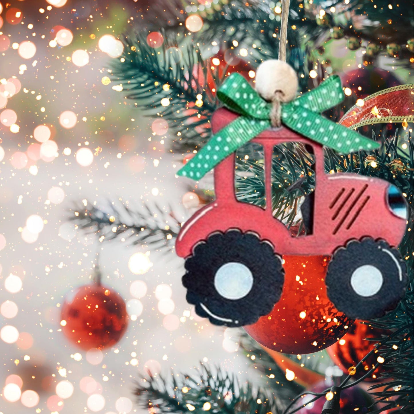 Tractor Christmas Ornament| Christmas Ornaments | Handmade Christmas Gifts | Custom