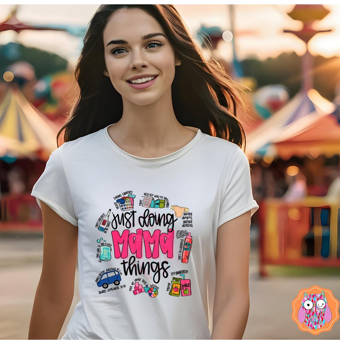 Just doing Mama Things DTF Shirt | Mama T-shirt |Tote & Travel Bag |Tea Towel | Pillow | Mama Mothers Day Gift|