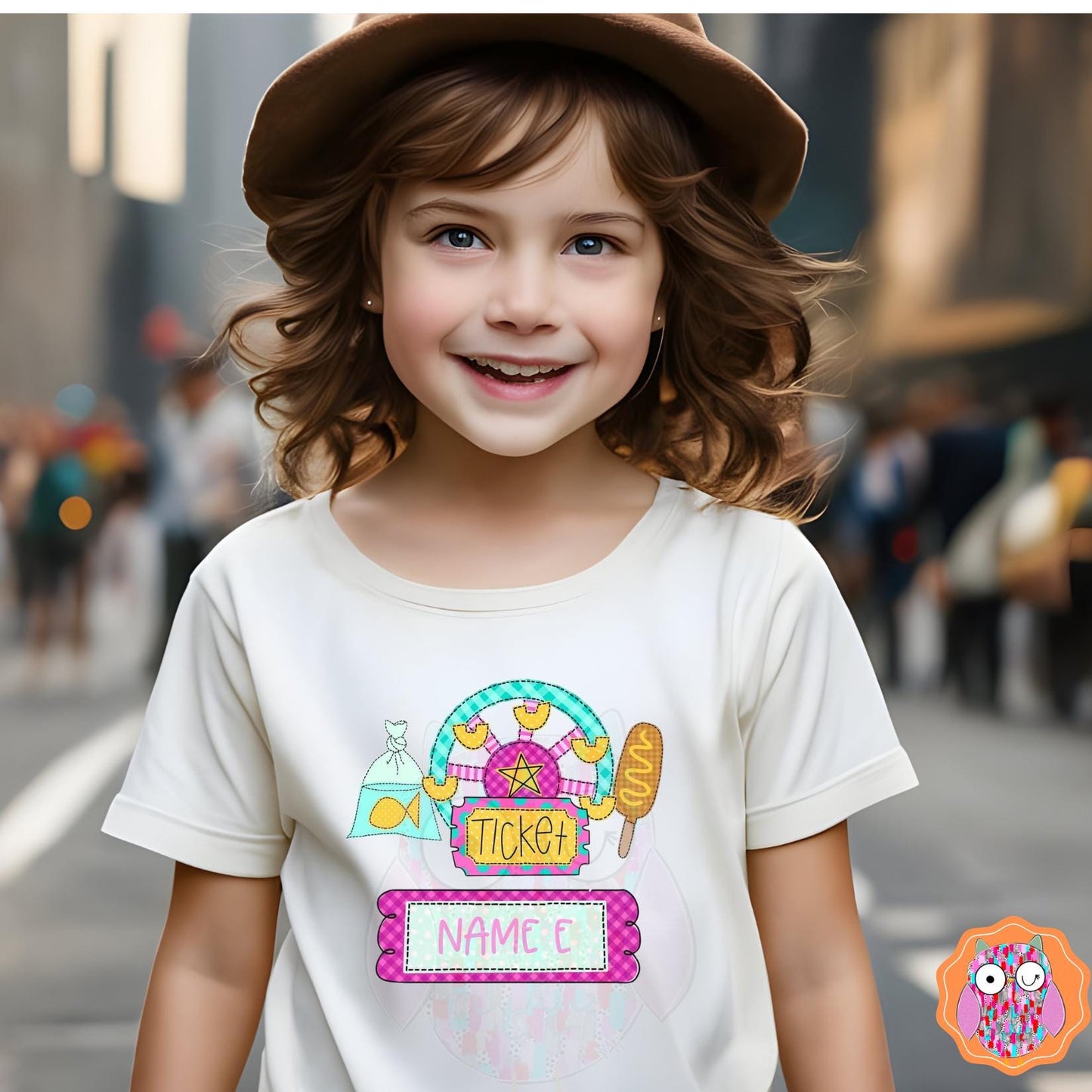 Kids Carnival Fair Name T-Shirt |Carnival Tee |Tote & Travel Bag| Tea Towel| Hand Made Pillow|